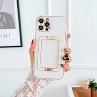 sumkeymi simple 3d metal square buckle bracket phone case for iphone 13 pro max 12 pro max x xr xs max 11 pro max 7 8 plus cover