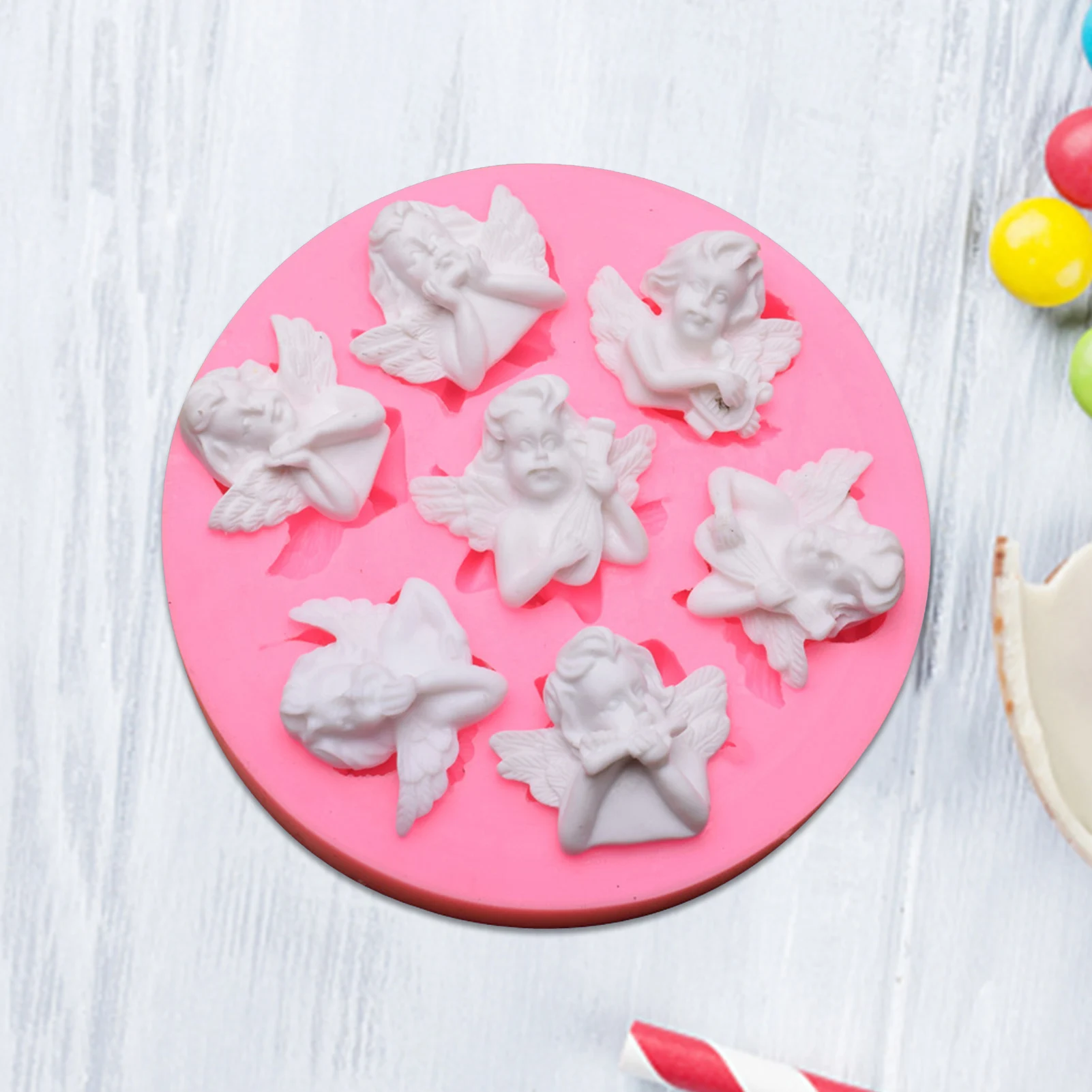 

Angel Baby 3D Silicone Fondant Cake Mold Chocolate Candy Clay Molds DIY Fondant Soap Pastry Baking Mold Cake Decorating Tools