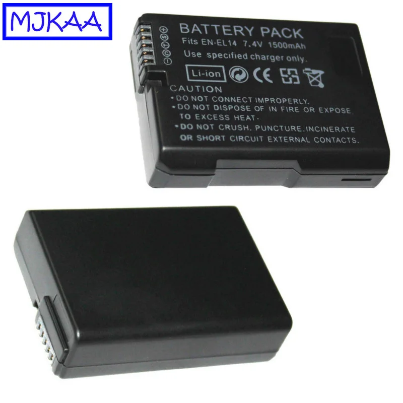 MJKAA EN-EL14 7,4 V 1500mAh литий-ионный аккумулятор для камеры высокого качества для Nikon D5200 D3100 D3200 D5100 P7000 P7100 MH-24