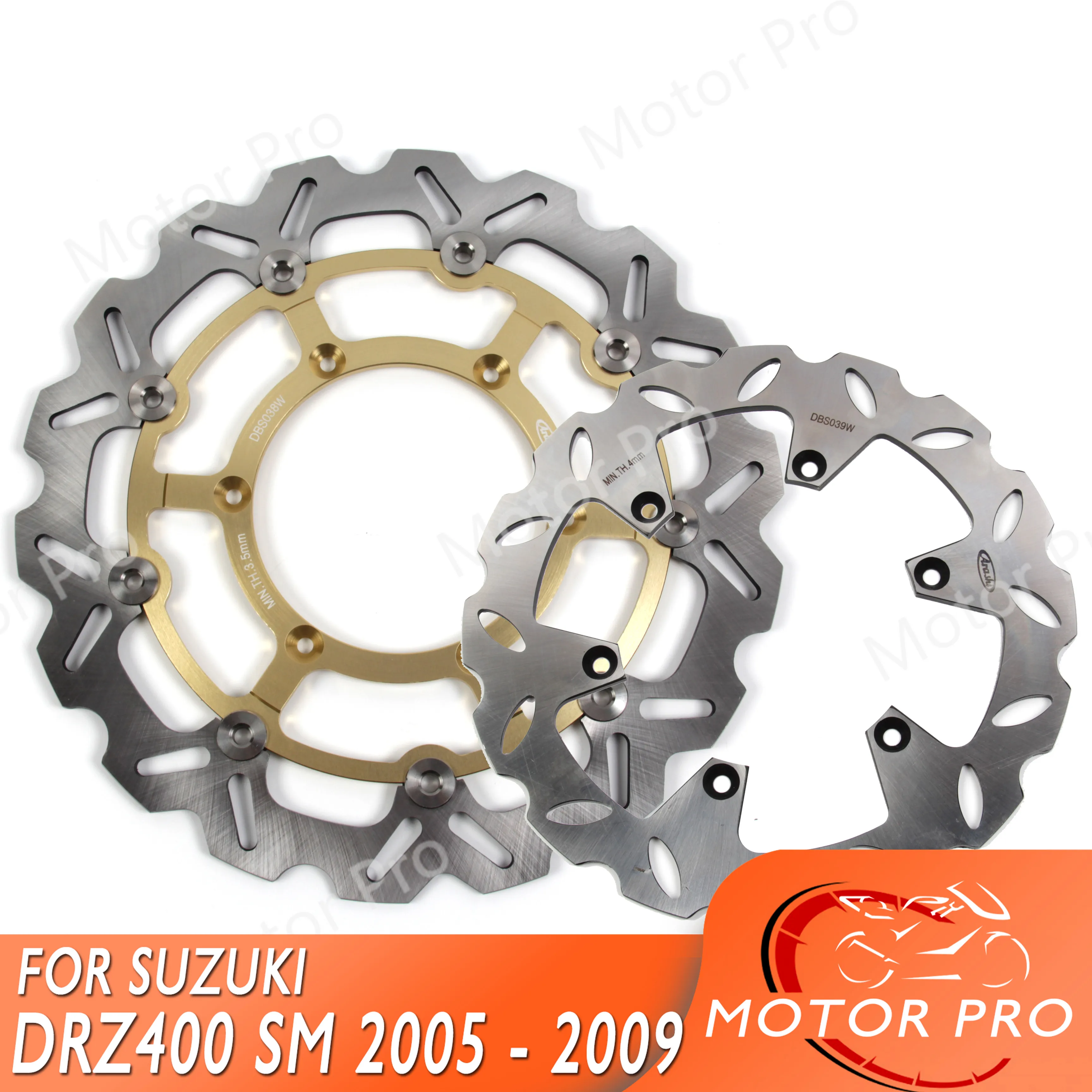 Для Suzuki DRZ 400 SM 2005 2009 Передние и задние тормоза дисковые роторные наборы мотоцикл