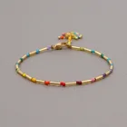 Браслет Go2Boho с подвесками для девушек, ювелирное изделие радужного цвета, модное украшение с бусинами в японском стиле Миюки, простые богемные браслеты