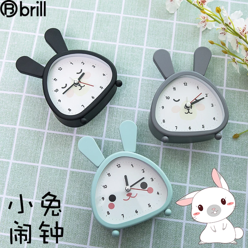 Simple Kids Mute Bedroom Bedside Pink Alarm Clock Girl Multi