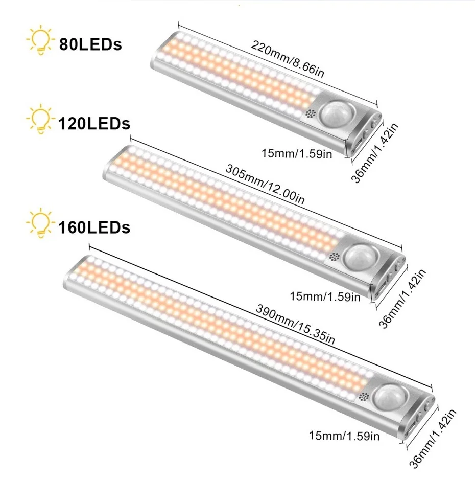 led closet light wireless cabinet backlight kitchen lamp motion sensor usb rechargeable wall lamp for bedrom bathroom cabinet free global shipping
