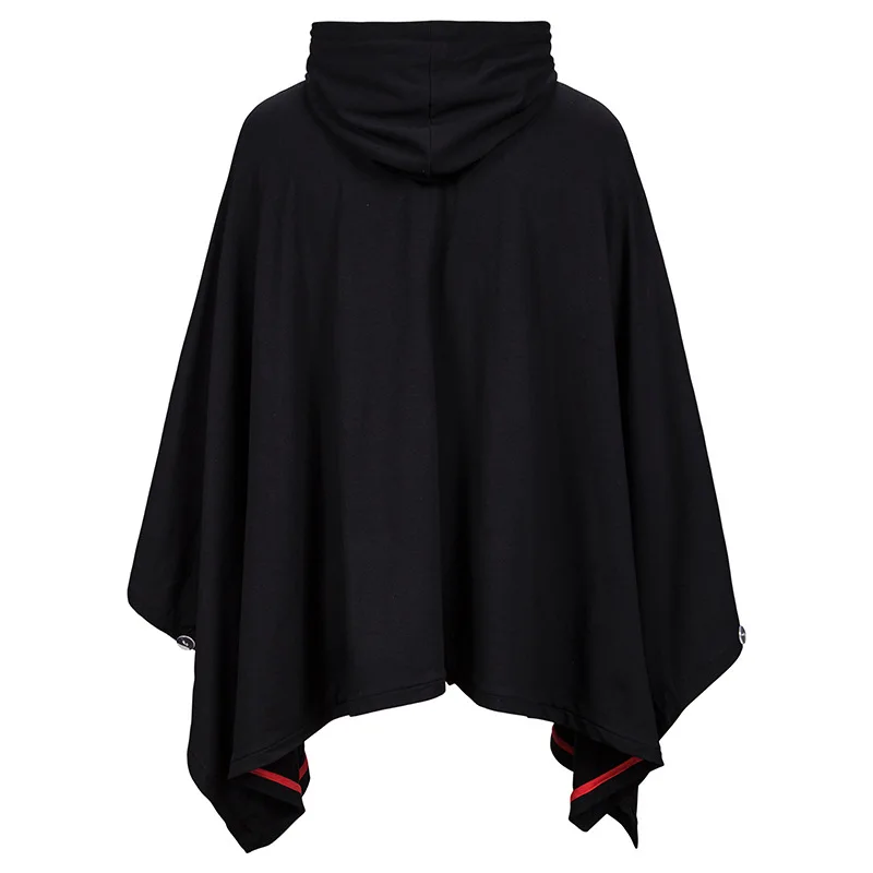 Повседневная накидка-пончо с капюшоном унисекс плащ уличная одежда в стиле