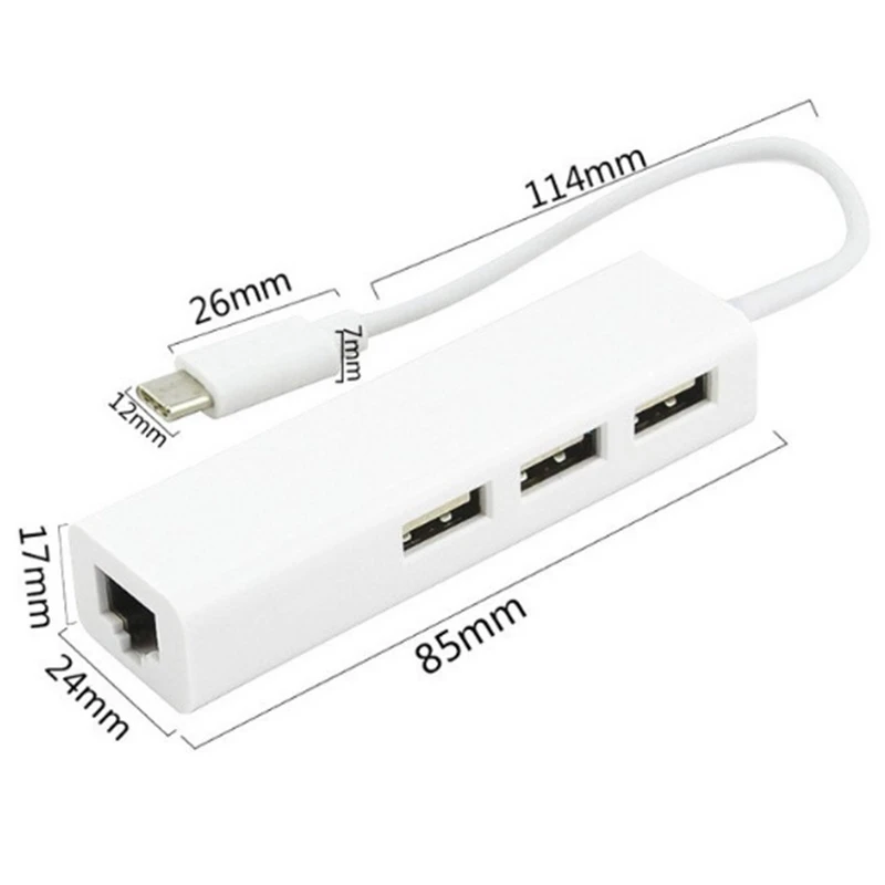 100 Мбит/с USB3.1 Type C Gigabit Ethernet USB адаптер к RJ45 Lan сетевая карта для ноутбука компьютера