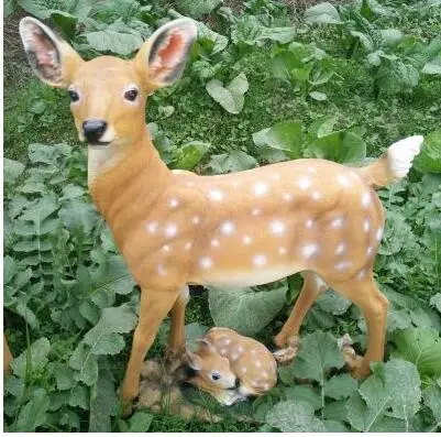 

REALISTIC ANIMAL HANDICRAFT MODEL SIKA DEER GARDEN ORNAMENTS POOL LANDSCAPING HIGH-END LUXURY SCULPTURE STATUE CARVING HOME DECO