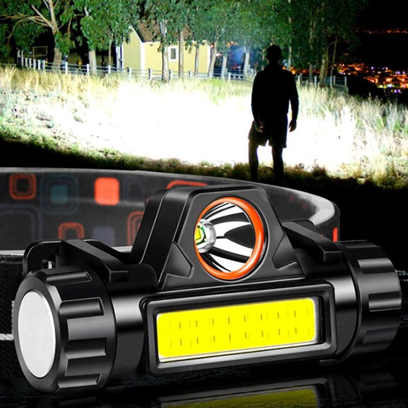 Фонарь налобный светодиодный портативный с USB зарядкой|Налобные LED-фонари| |