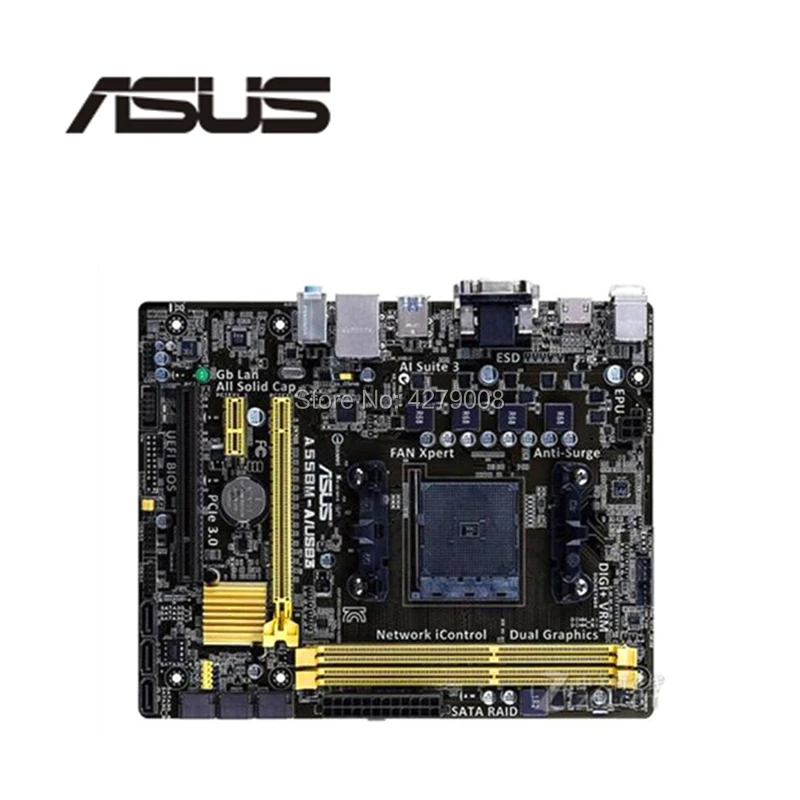Socket FM2 + для ASUS оригинальная б/у настольная AMD A55 материнская плата DDR3|Материнские