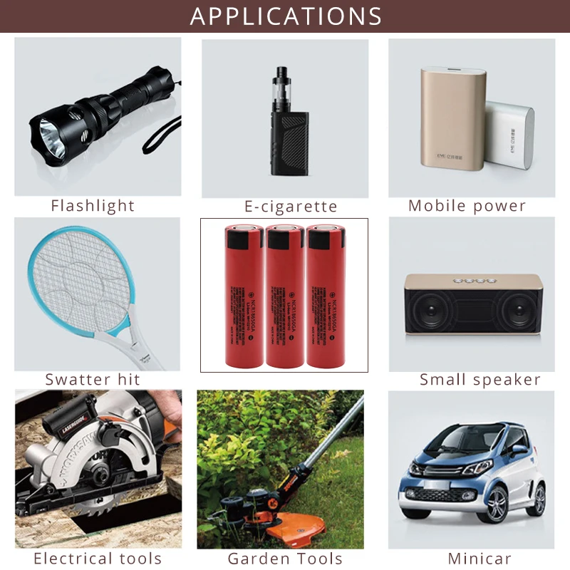 18650 аккумуляторная батарея 3 7 V Li-Ion 3500mAh ncr1865GA 30A Разрядка Для игрушечного фонарика