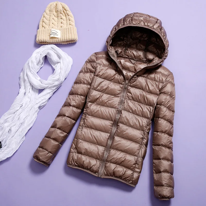 Куртка женская зимняя теплая верхняя одежда Ультралегкая Красная базовая куртка