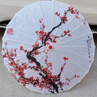 creative silk women sunshade umbrella japanese cherry blossoms ancient decor dance umbrella chinese style oil paper parapluie