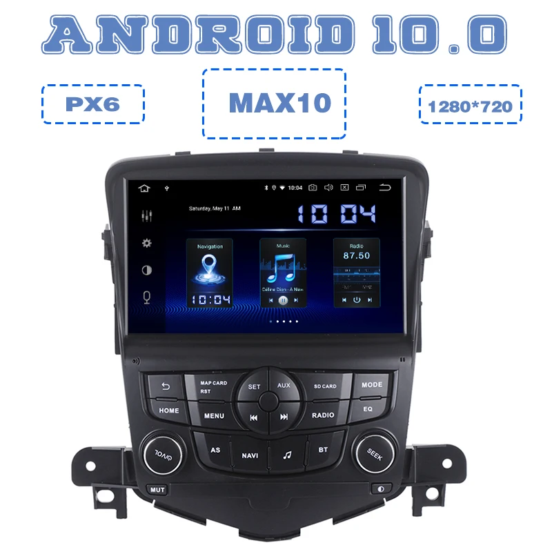 Max10 PX6 Android 10 0 Автомобильный GPS радио плеер для chevrolet cruze 2008 2009 2010 2011 2012 2013 2014 с DSP 4 + 64