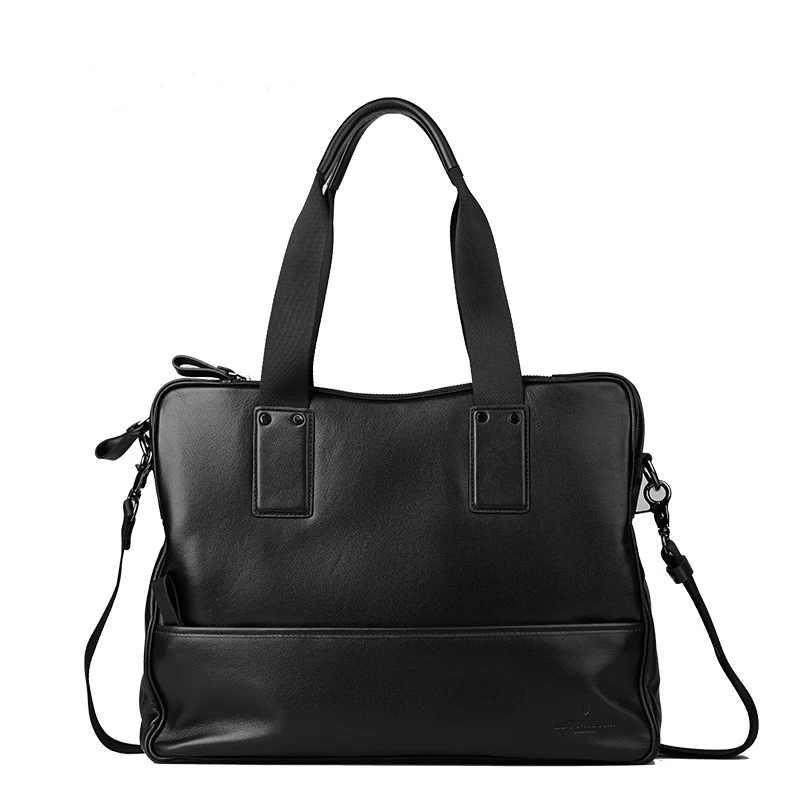 

Мужская кожаная сумка-мессенджер, винтажный черный портфель Crazy Horse, деловая сумка для мужчин, Повседневная офисная сумка 0015