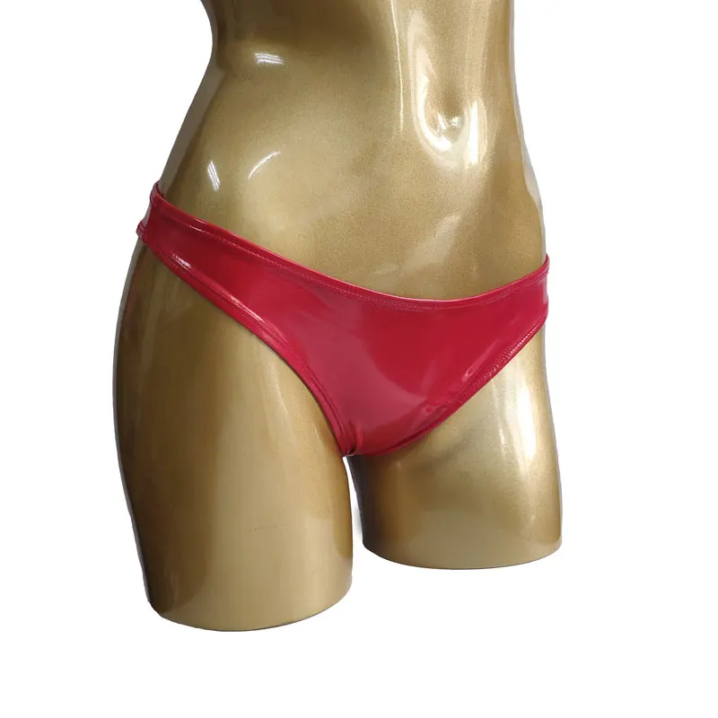 

Candy Color Sexy LaTex Low-Rise G-string Oil Shiny Sexy Micro Thong T-Back PVC Sexy Brifes Erotic Lingerie Gay Wear Plus Size F2