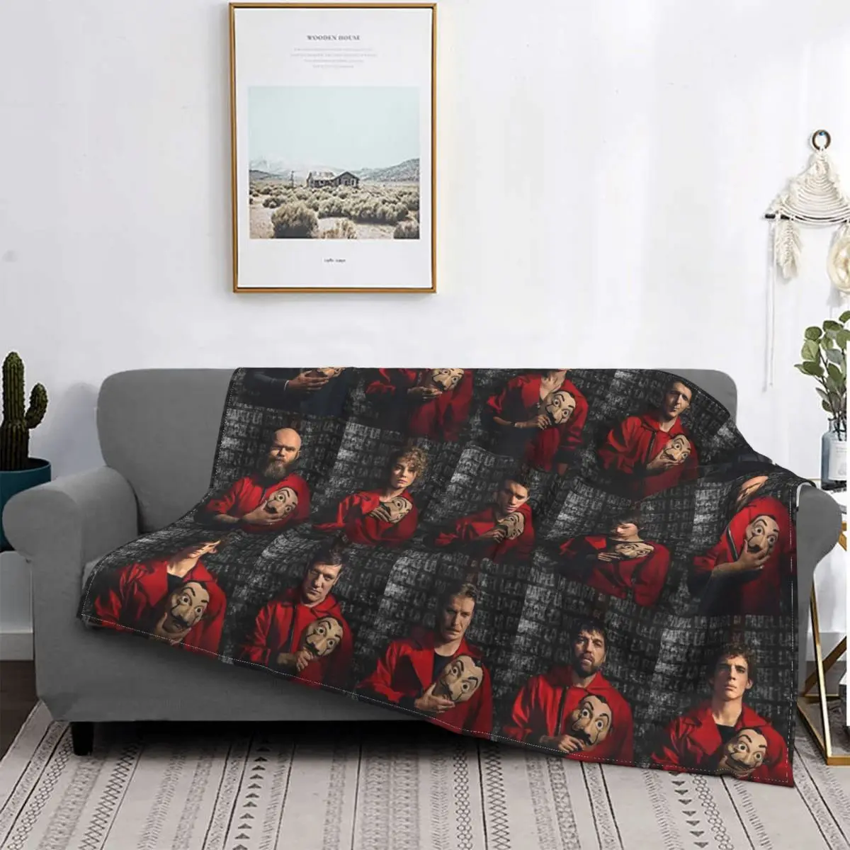 

La Casa De Papel Flannel Throw Blankets Money Heist Tokyo Professor Berlin Blanket for Bedding Travel Super Warm Bedding Throws