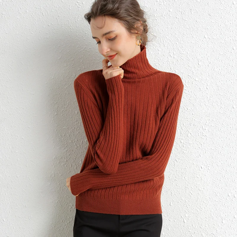 New Fashion Cashmere Sweater Women Casual Long-Sleeved Turtleneck Female Wool Pullover Winter Ladies Bottoming Knitted Tops 2020 | Женская
