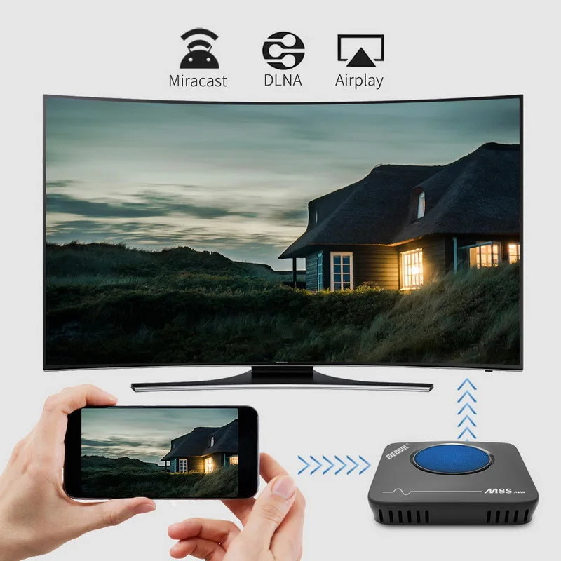 MECOOL M8S Max Smart tv Box Android 7 1 Amlogic S912 3 ГБ + 32 2 4G 5 8G двойной WiFi BT4.0 телеприставка 4K VP9 H.265 ТВ