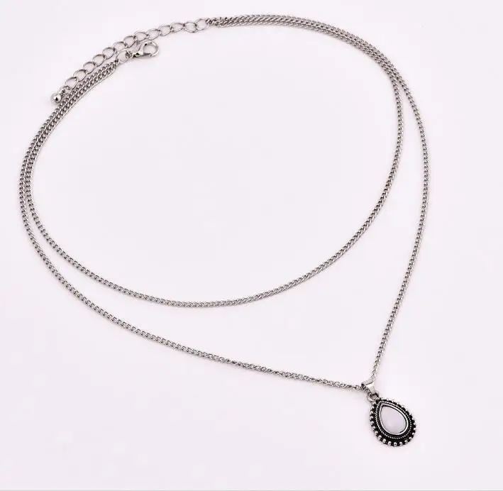 Hot Newest Women's Necklace Retro Dripping Crystal Pendants Multi-layer Set Multi-layered Jewelry | Украшения и аксессуары