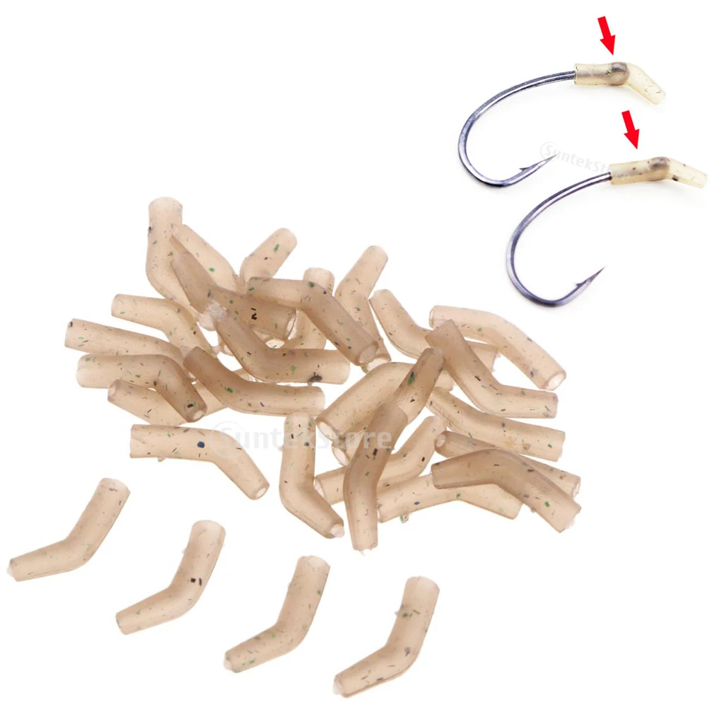 30 шт. рыболовные крючки для карпа трубки волос леска выравнивания втулок