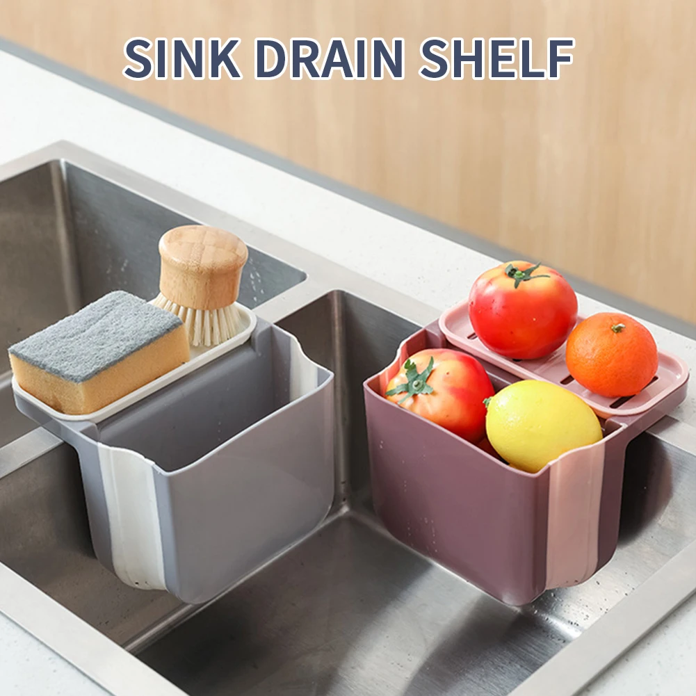 

Kitchen Organizer Food Residue Filter Sponge Holder PP Bathroom Multifunction Corner Home Sink Drain Shelf Brush Storage