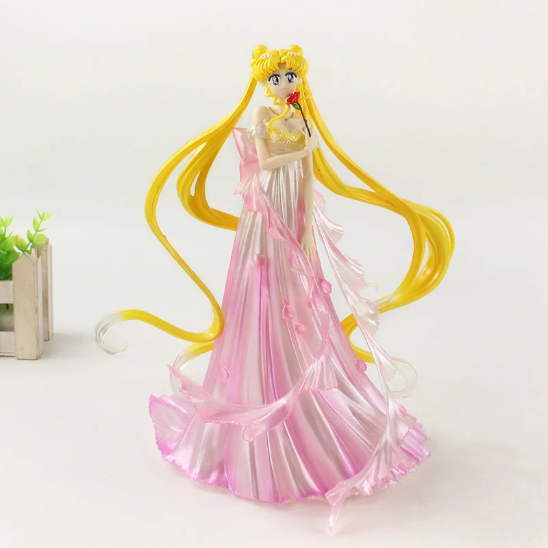 

25cm Anime Princess Tsukino Usagi Wedding Dress Figurine PVC Home Decoration Figure Toys