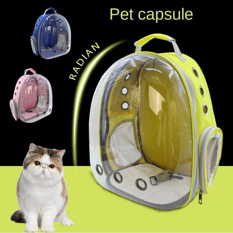 

Pet products go out portable transparent space pet bag backpack panoramic space capsule breathable cat and dog go out bag