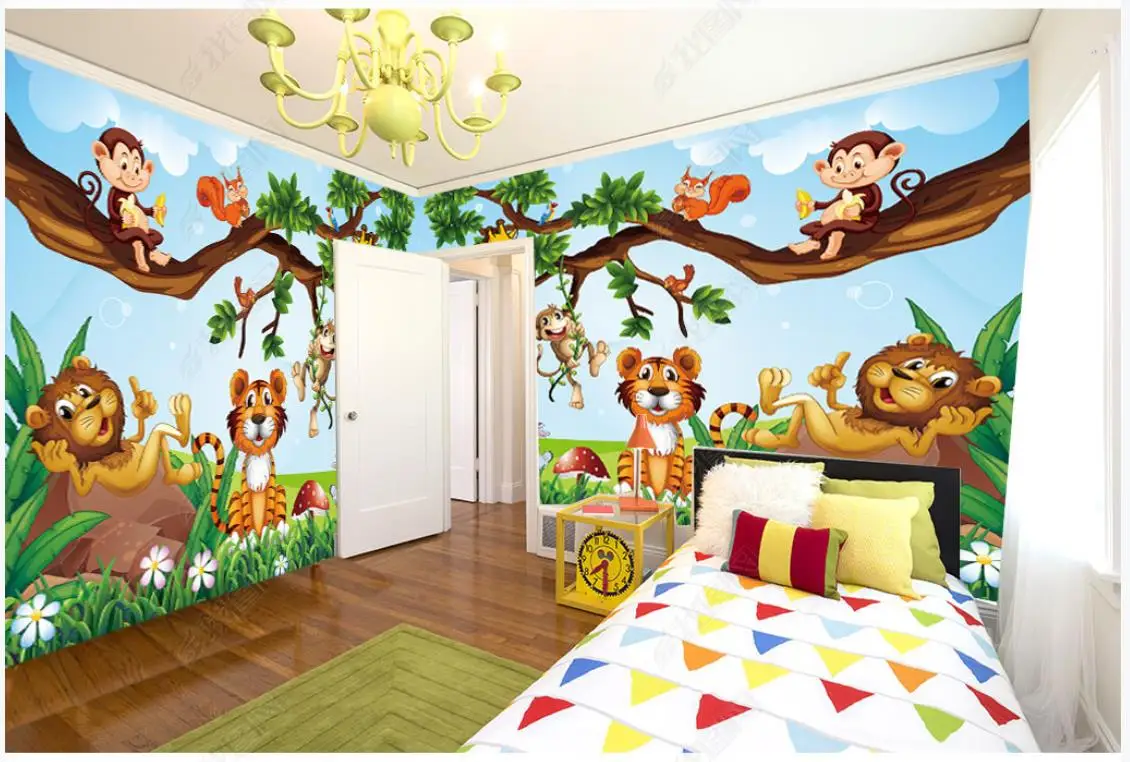 Настенные обои по фото индивидуальному заказу для стен 3 d мультяшная роспись