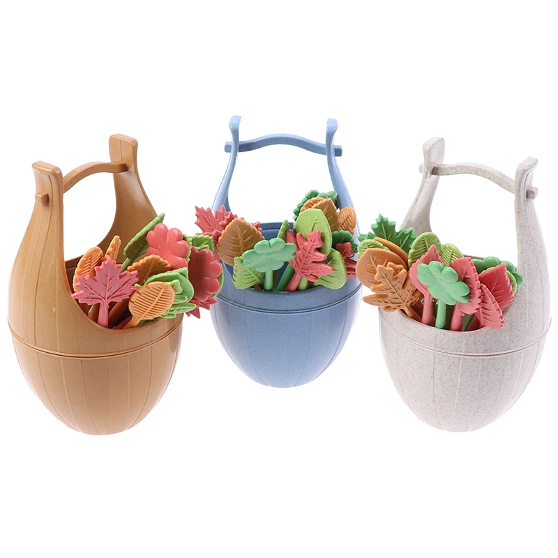 

Wheat Straw Leaves Food Fruit Cocktail Handmade Toothpicks Picnic Party Supplies Decoration Accessories Kitchen