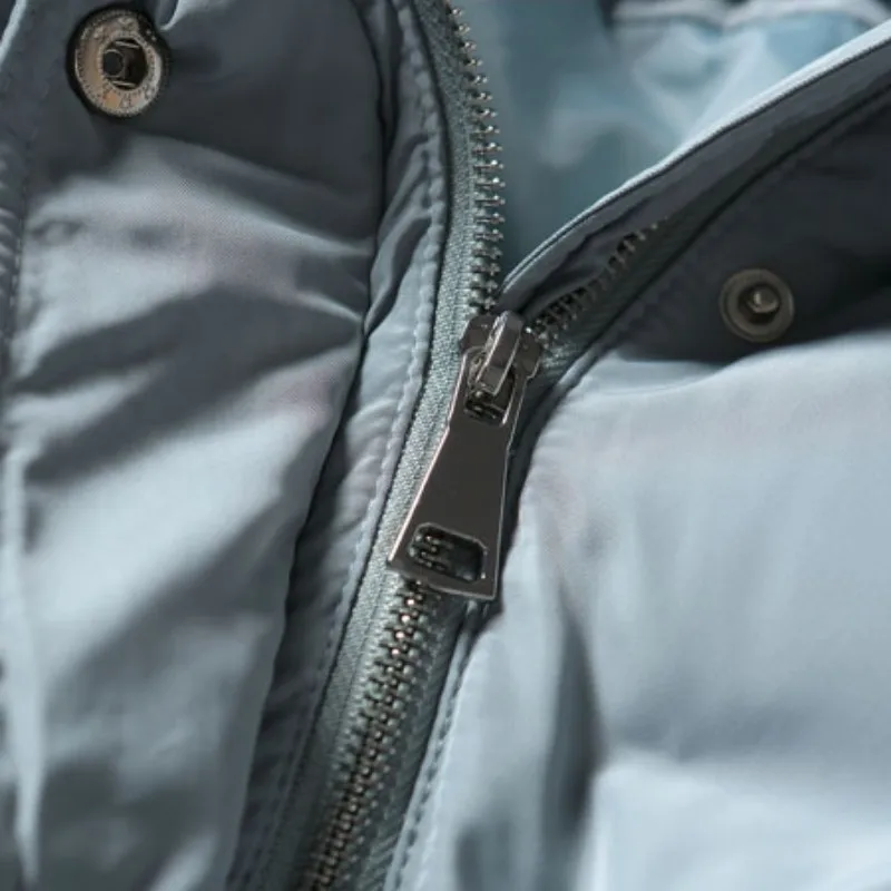 Модное женское зимнее пальто утепленная длинная куртка на белом утином пуху