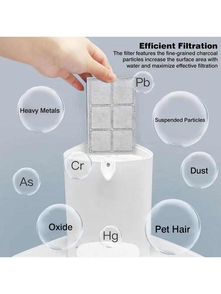2 шт. Сменный фильтр с активированным углем для кошек питьевой фонтан запасные