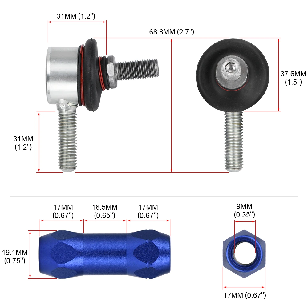 LZONE 100 мм 120 шаровое соединение регулируемое поперечное для BMW Honda Ford Toyota Holden HSV Mazda
