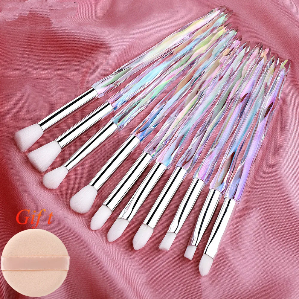 Горячая 10 ваших кистей для глаз мини макияж брошь инкрустированная бриллиантом