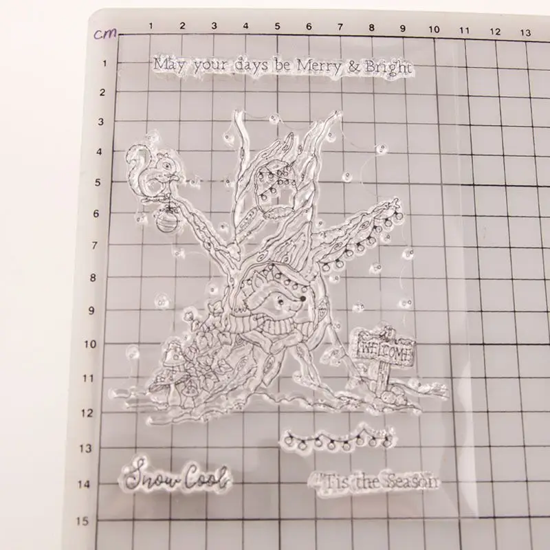 Рождественский силиконовый прозрачный Печатный штамп DIY Скрапбукинг альбом
