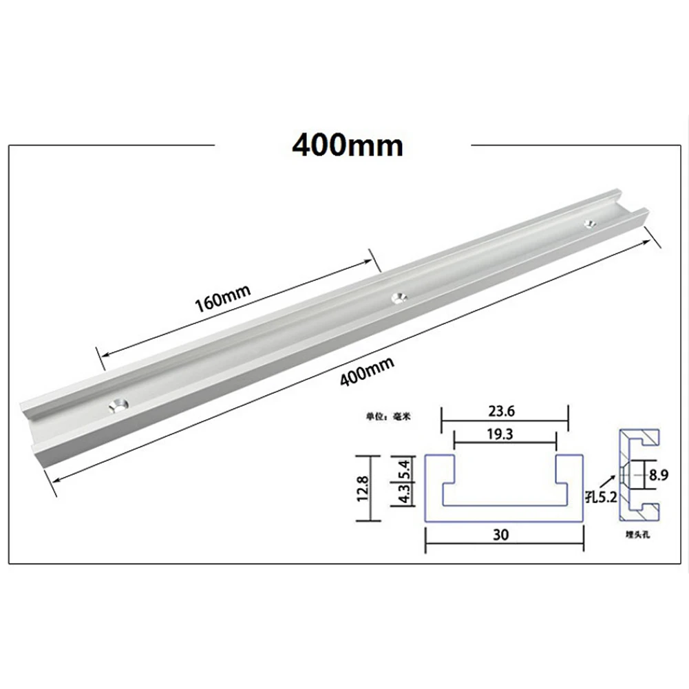 

Durable New Quality T track 1pc 300mm/450mm Aluminium Alloy Miter Track