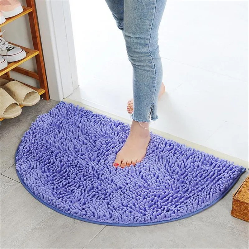 Lilac 40 × 60 см полукруглая машина моющаяся Резина задний коврик Домашний коврик для ванной комнаты - Цвет: Lilac