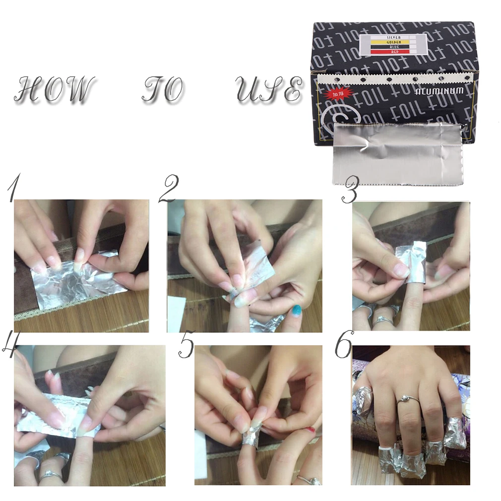 Портативная легкая Фольга для маникюра фольга подсветки и окрашивания ногтей