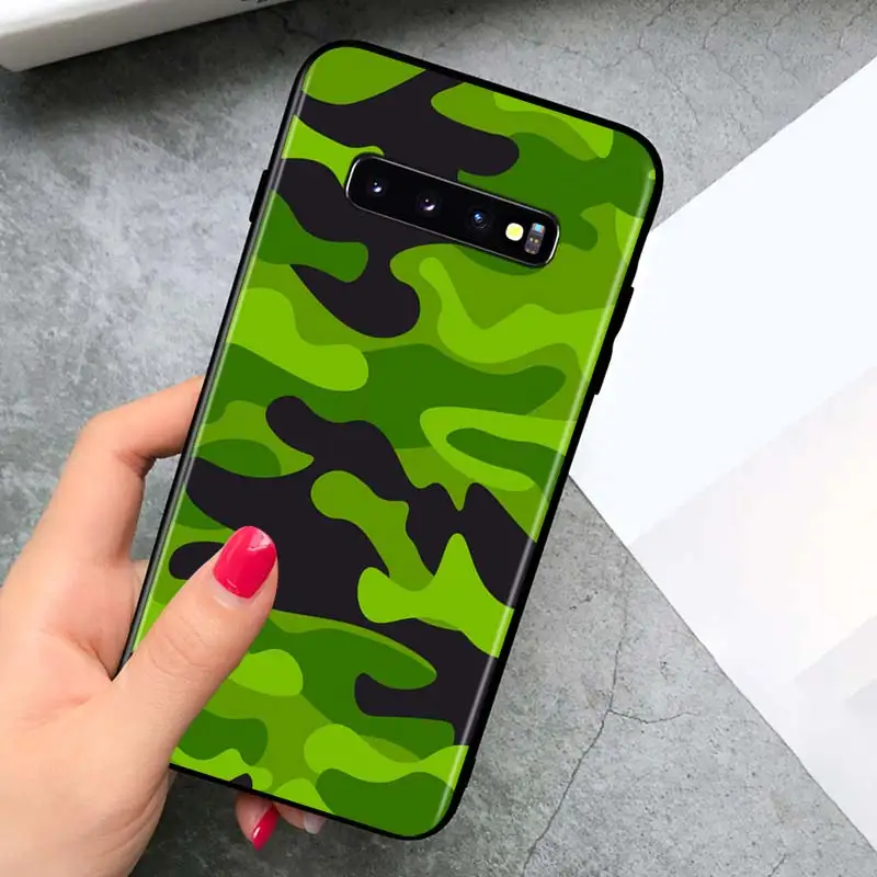 

Color Trend Camouflage for Samsung Galaxy S21 Ultra Plus Note 20 10 9 8 S10 S9 S8 S7 S6 Edge Plus Black Phone Case