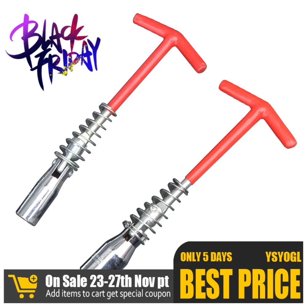 Т образная ручка универсальная шарнирная Свеча зажигания 14/16 мм торцевой ключ 360