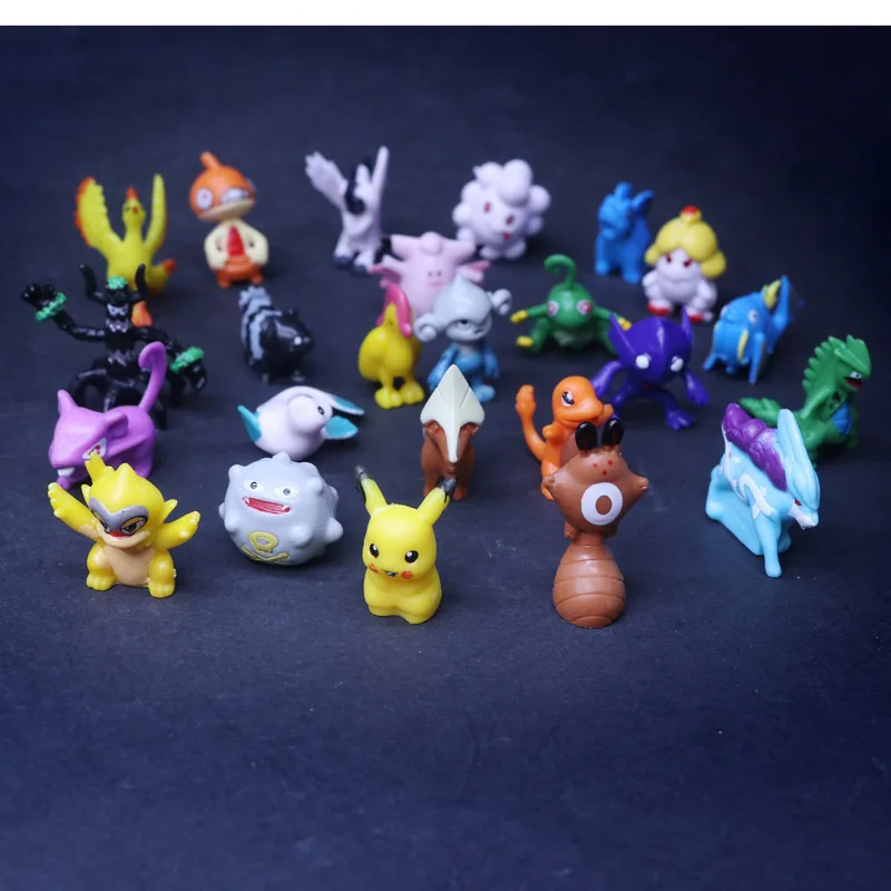 

Takara TomyAction Figure toys Mini figures Model Toy Pikachu Anime Kids Doll Birthday gifts 2-4cm 144pcs