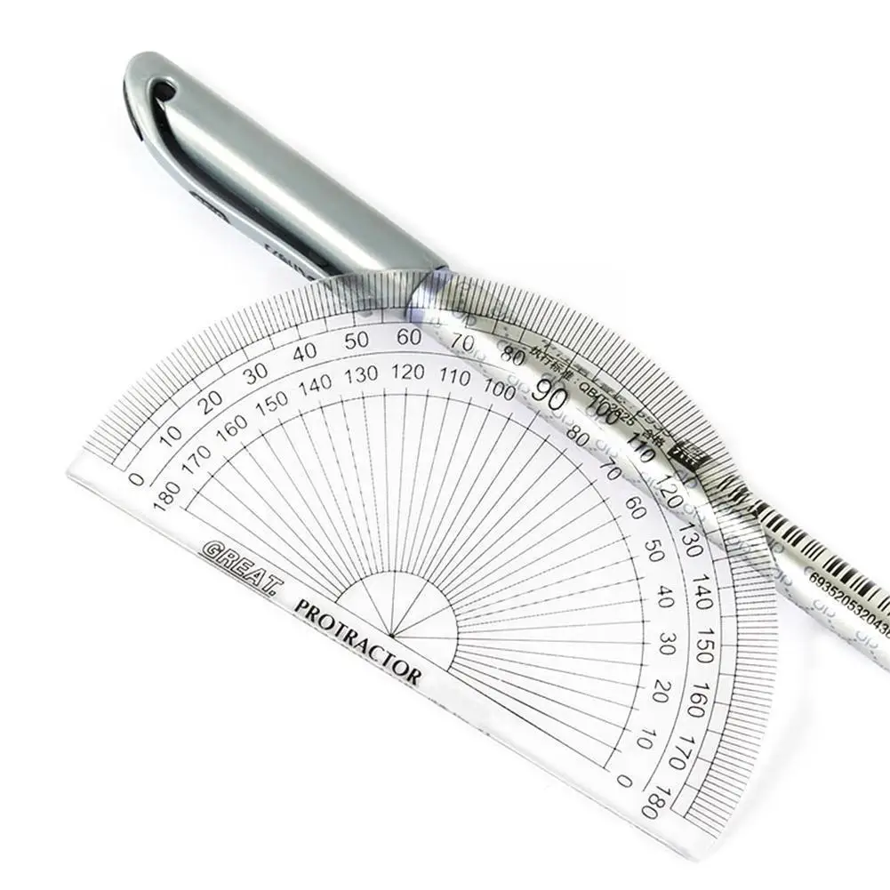 

4 In 1 Plastic Ruler Stationery Set Multifunctional Tool Combination Ruler Drawing Protractor Ruler B4x0