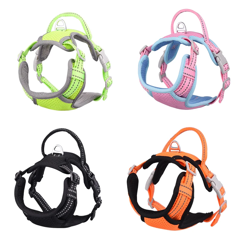 Прочная шлейка и поводок для собак среднего большого размера светоотражающие