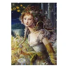 Новое поступление 5D Сделай Сам полноразмерная круглаяквадратная алмазная живопись для девочек 3D вышивка крестиком Стразы мозаика домашний декор искусство YC969