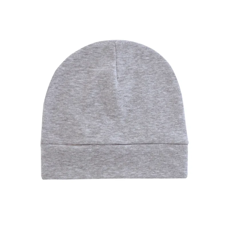 New Autumn Summer Newborn Baby Hat 0-2 Years Beanie Cap Single Layer Cotton Bonnet Cartoon Infant Caps Hats Solid Color | Детская одежда