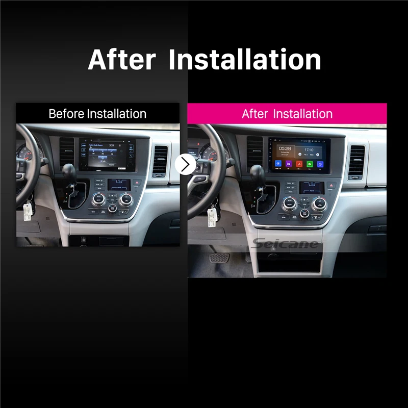 Seicane стерео Android9.0 Navi 9 &quotHD GPS автомобильное радио для Toyota Sienna XL30 2009-2014 головное
