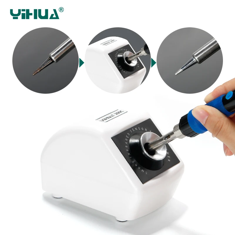 YIHUA 200C Infrared Sensor Smart Induction Soldering Iron Tip Cleaner Light Weight Iron Tips Cleaning Tool Free shipping