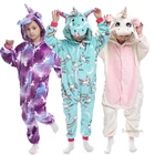 Кигуруми для детей Onesies единорог пижамы для детей с изображением животных одеяло 