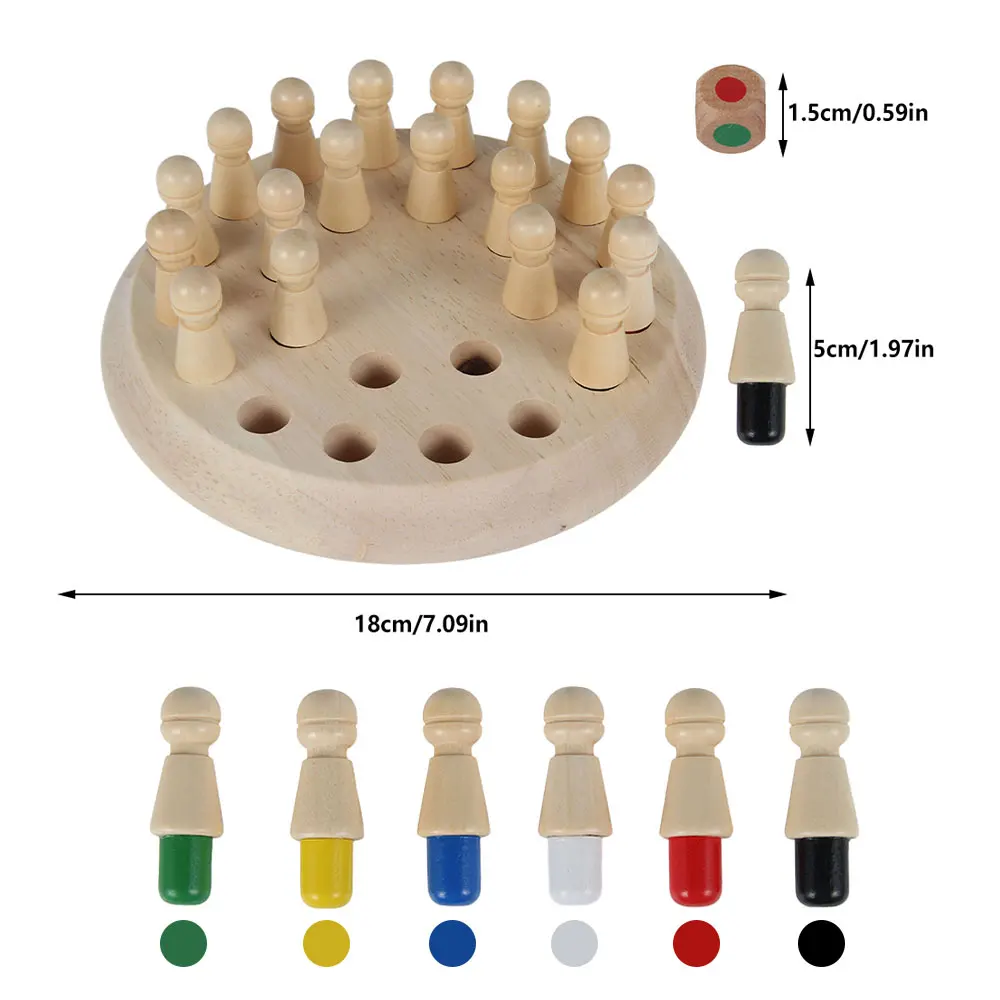 

Color of chess piece of wood puzzle board children entertainment game supplies development parent-child memory games game of