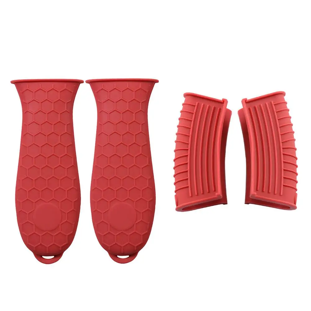 

Silicone Pot Handle Grip Heat Resistant Cover Anti-skid Potholder Pan Cast Iron Skillet Grip Sleeve Covers Kitchen Accessories
