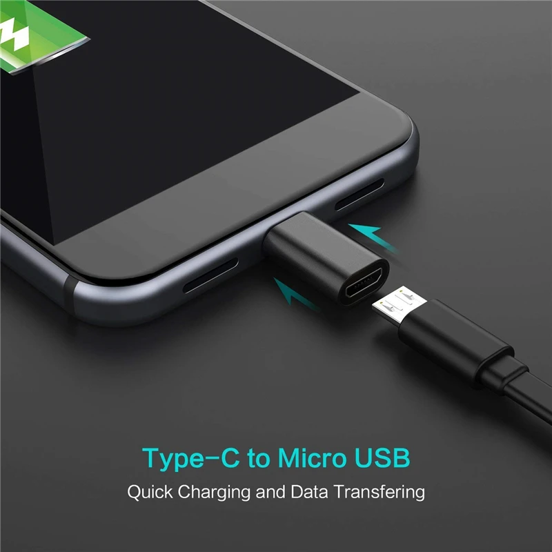 Адаптер 2 в 1 с Type C на USB OTG переходник Micro для Samsung Galaxy S8 S9 Plus Note 8 Asus Zenfone 5z 5