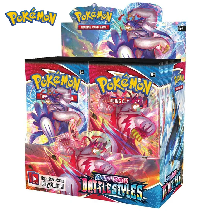 Juego de cartas coleccionables de Pokemon, set de Cartas coleccionables de Pokemon, 36 bolsas/360 Uds., TCG: Sword & Shield Battle Styles, bolsa de refuerzo sellada-3